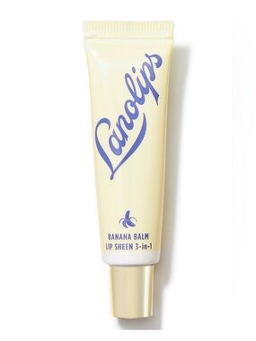Lanolips 3-in-1 Balm Lip Sheen - Banana - 0.44oz: Hydrating, Paraben-Free NITB